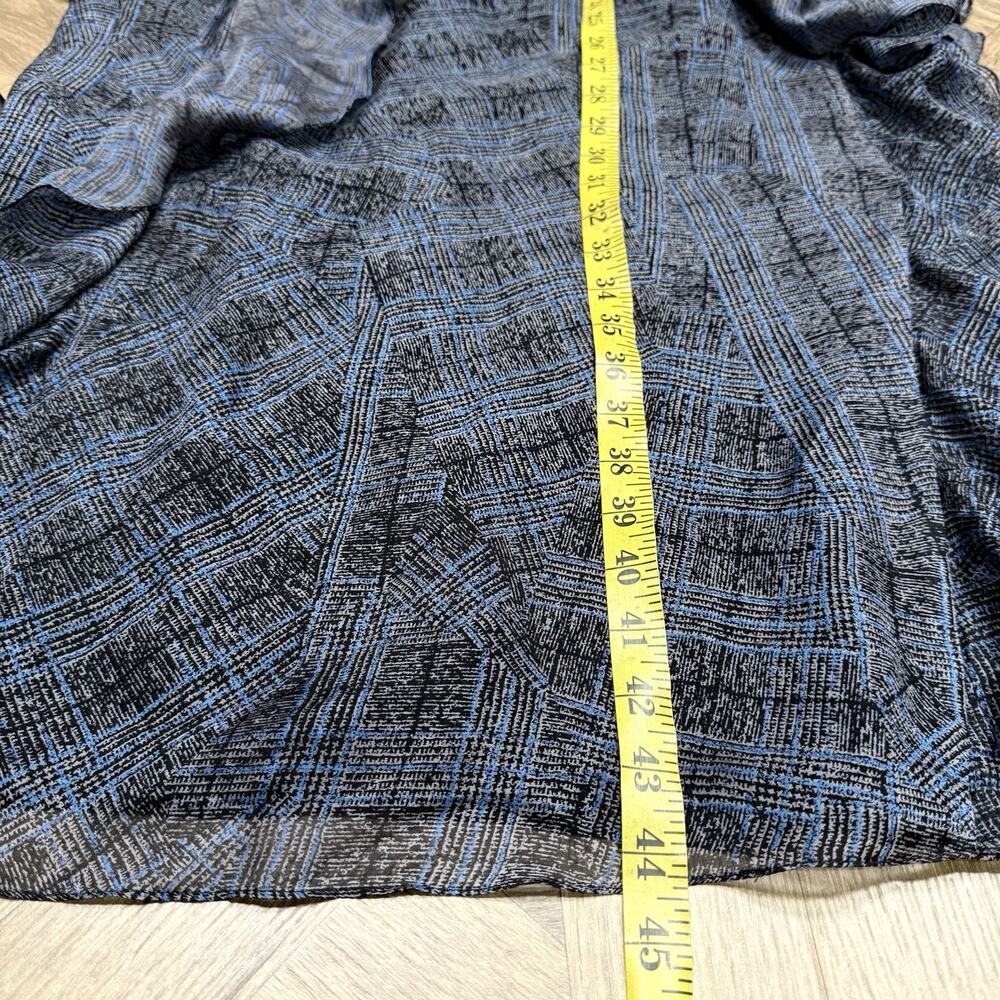NWT Tibi 100% Silk Ruffle Dress Women's Size 0 S Black Blue Whimsical - Picture 9 of 11